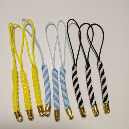 长11cm吊牌公仔手电筒用的彩色吊绳 手机编织玉米绳